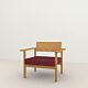 Studio HENK Base Lounge chair-Bordeaux 37-Hardwax oil natural