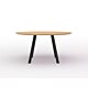 Studio HENK New Co Quadpod XL tafel zwart frame 3 cm-∅ 170 cm-Hardwax oil natural