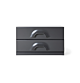 HKliving Chest of 2 drawers-Charcoal