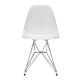 Vitra Eames DSR stoel met verchroomd onderstel-Cotton white