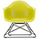 Vitra Eames LAR loungestoel met zwart onderstel-Mosterd geel