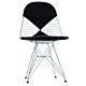 Vitra Eames Wire Chair DKR 2 stoel verchroomd onderstel-Zwart