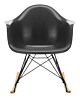 Vitra Eames RAR Fiberglass schommelstoel met zwart onderstel-Elephant Hide Grey-Esdoorn goud