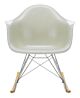 Vitra Eames RAR Fiberglass schommelstoel met verchroomd onderstel-Parchment-Esdoorn goud