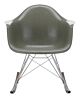Vitra Eames RAR Fiberglass schommelstoel met verchroomd onderstel-Raw Umber-Esdoorn donker