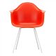 Vitra Eames DAX stoel met wit onderstel-Poppy rood