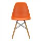 Vitra Eames DSW stoel met essenhout onderstel-Roest oranje