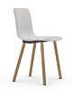 Vitra Hal RE Wood stoel eiken onderstel-Cotton white