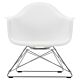 Vitra Eames LAR loungestoel met verchroomd onderstel-Wit