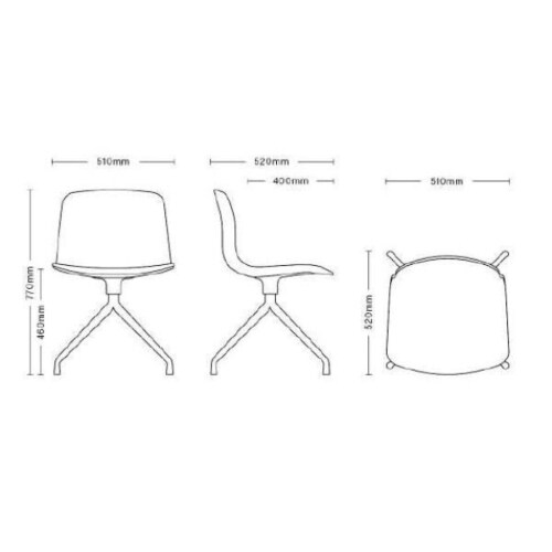 HAY About a Chair AAC10 aluminium onderstel stoel-Khaki