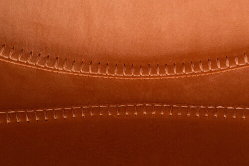 Dutchbone Franky Velvet barkruk-Oranje-Zithoogte 65 cm