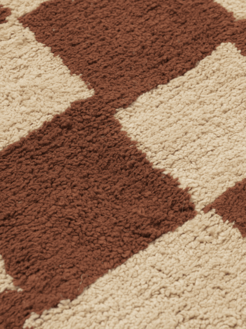 Ferm Living wasbaar vloerkleed-Rust/Warm Sand