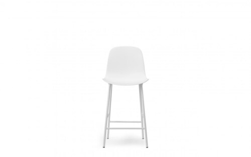 Normann Copenhagen Form Bar Chair barkruk stalen onderstel -White-Zithoogte 75 cm