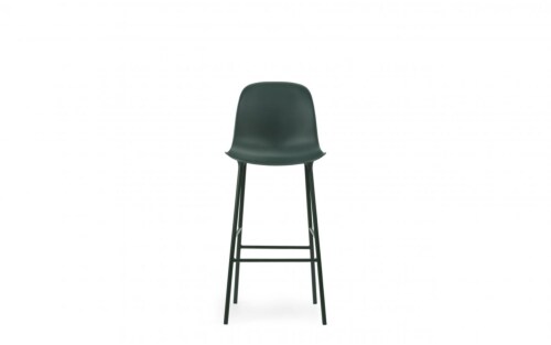 Normann Copenhagen Form Bar Chair barkruk stalen onderstel -Green-Zithoogte 75 cm