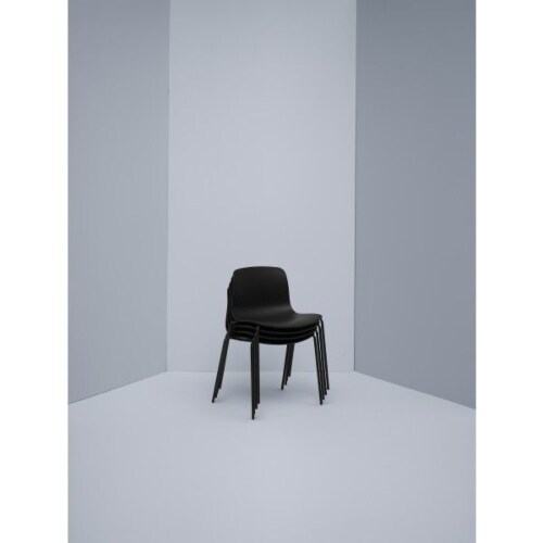 HAY About a Chair AAC16 chroom onderstel stoel-Zwart