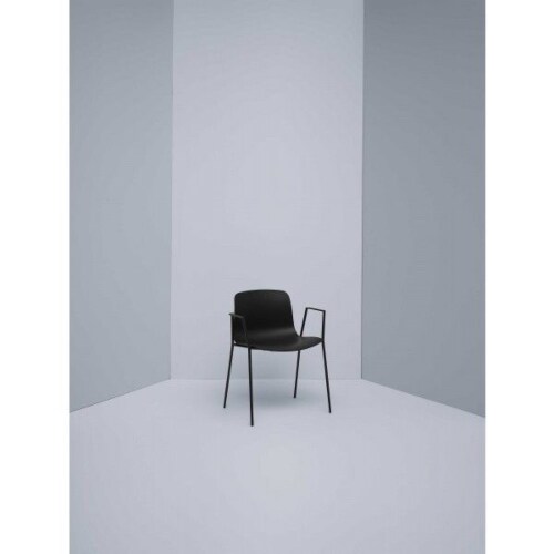 HAY About a Chair AAC18 chroom onderstel stoel-Zwart