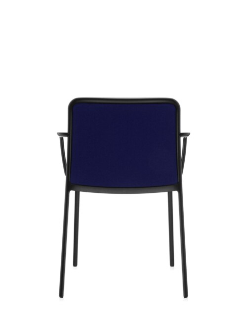 Kartell Audrey Soft zwart stoel-Blauw-Met armleuning