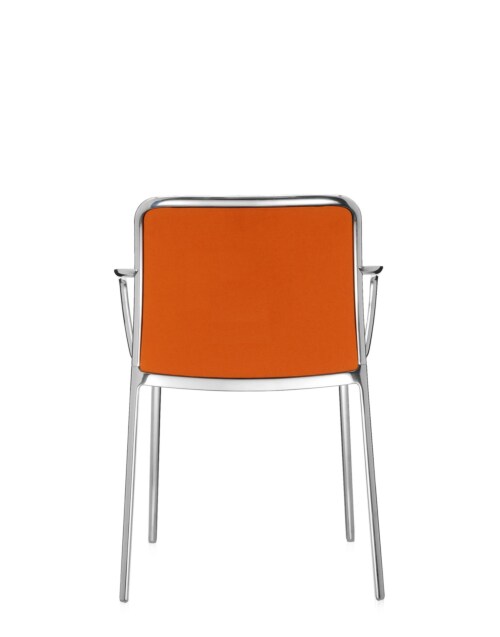 Kartell Audrey Soft aluminium stoel-Oranje-Met armleuning
