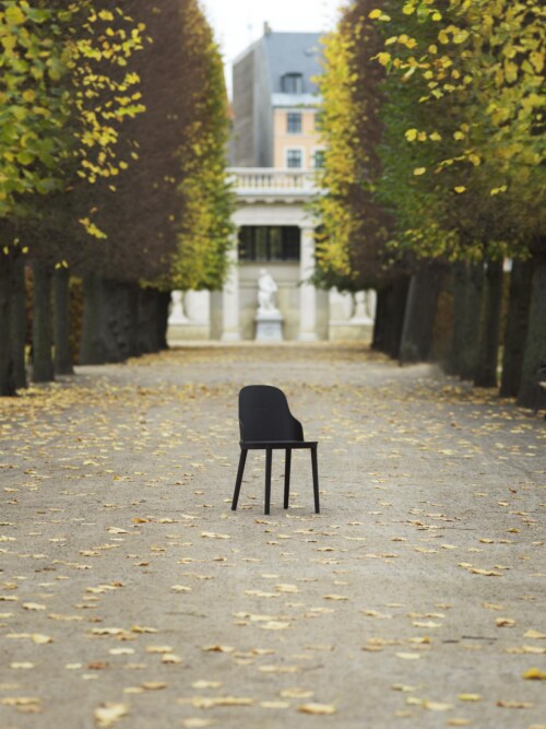 Normann Copenhagen Allez gestoffeerde stoel eiken onderstel-Black