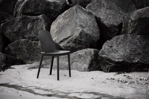 Normann Copenhagen Allez Molded Seat eiken onderstel stoel-Black