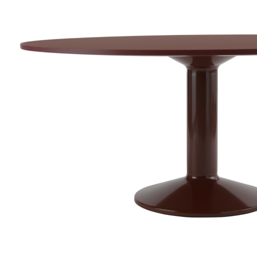 Muuto Midst tafel-Dark Red Linoleum/Dark Red-∅ 160 cm