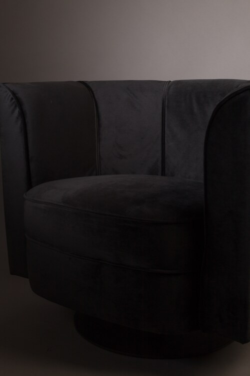 Dutchbone Flower Lounge Chair stoel-Zwart