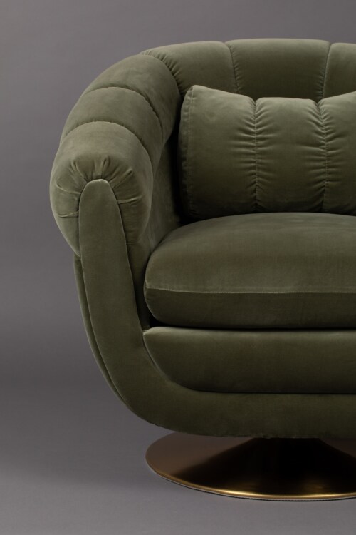 Dutchbone Member Lounge Chair-Olive