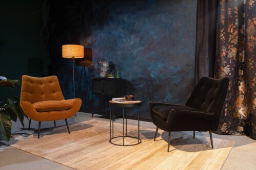 Dutchbone Glodis Lounge Chair-Nero