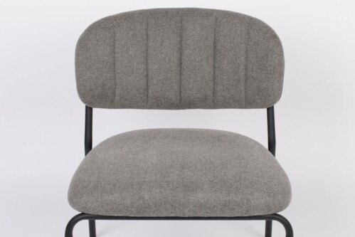 vanHarte Jolien fauteuil zonder arm zwart onderstel-Grey