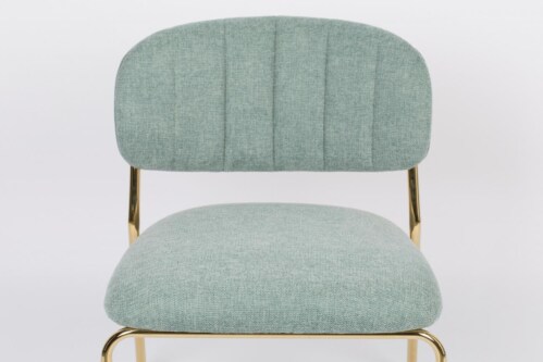 vanHarte Jolien fauteuil zonder arm goud onderstel-Light green