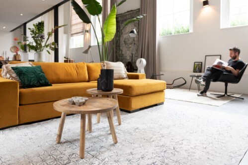 Zuiver Fiep sofa hoekbank-Oker geel-Arm links