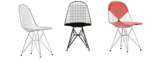 Vitra Eames Wire Chair DKR stoel-Donker grijs