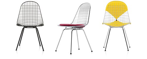 Vitra Eames Wire Chair DKR stoel-Chroom