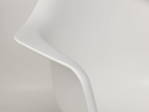 Vitra Eames DAW stoel met zwart esdoorn onderstel-Wit