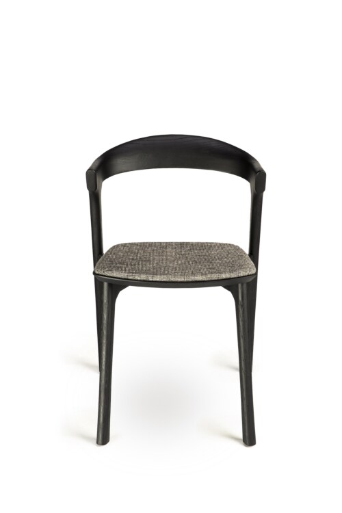 Ethnicraft Bok Dining Chair eetkamerstoel donker eikenhout-Grijs OUTLET