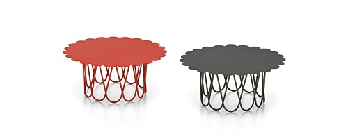 Vitra Flower Table salontafel-∅ 80 cm-Antraciet