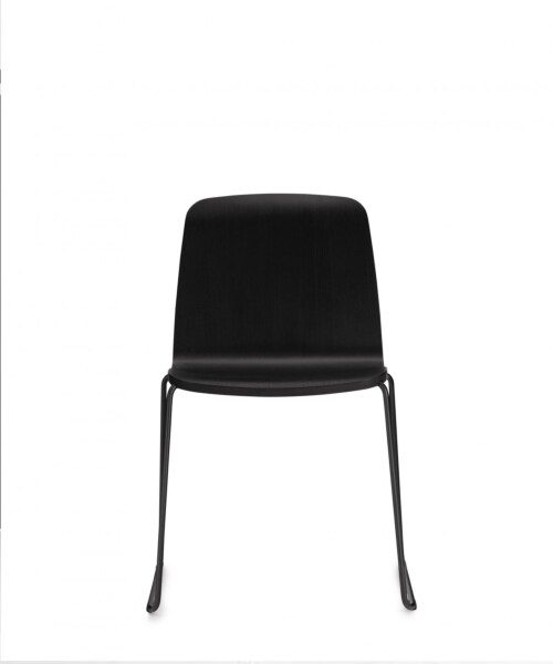 Normann Copenhagen Just Chair staal stoel-Black-Gepoedercoat staal zwart