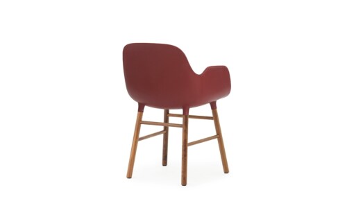 Normann Copenhagen stoel Form armchair noten-Rood