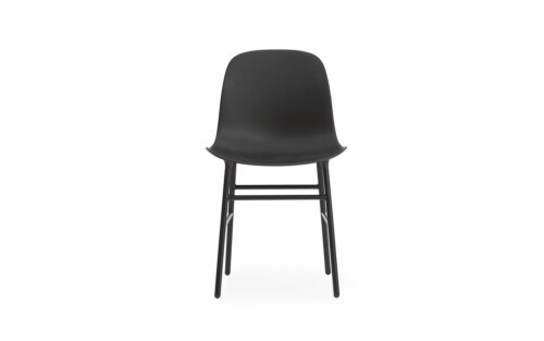 Normann Copenhagen Form stoel met stalen onderstel-Zwart