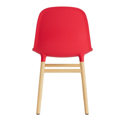 Normann Copenhagen Form Chair stoel eiken-Fel Rood