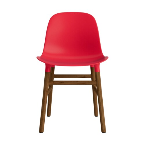 Normann Copenhagen Form Chair stoel noten-Fel Rood
