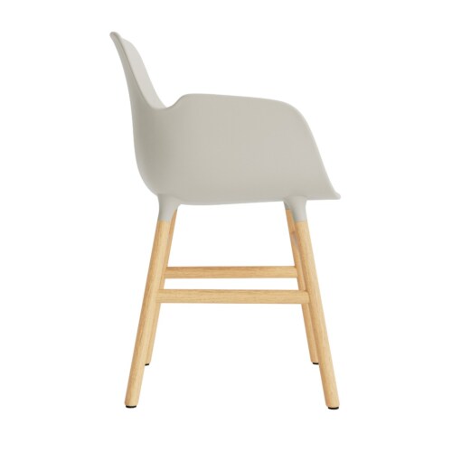 Normann Copenhagen Form armchair stoel eiken-Licht grijs