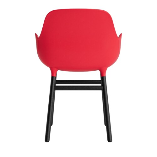 Normann Copenhagen Form Armchair stoel zwart eiken-Fel Rood