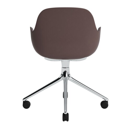 Normann Copenhagen Form Swivel bureaustoel aluminium onderstel-Brown