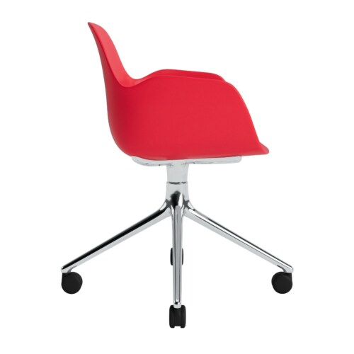 Normann Copenhagen Form Swivel bureaustoel aluminium onderstel-Bright Red
