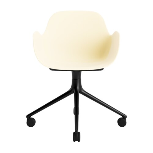 Normann Copenhagen Form Swivel bureaustoel zwart aluminium onderstel-Cream