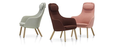 Vitra Hal lounge fauteuil-Pebble grey