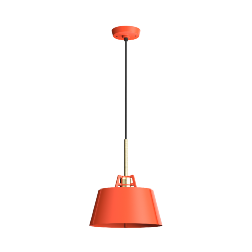 Tonone Bella hanglamp-Striking orange-Messing fitting