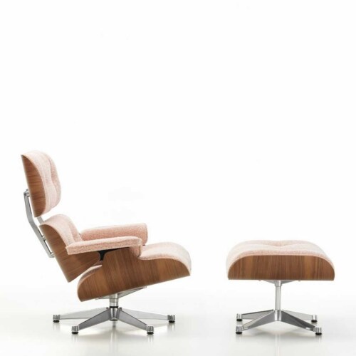 Vitra Eames Lounge Chair fauteuil en ottoman - gestoffeerd - walnoot