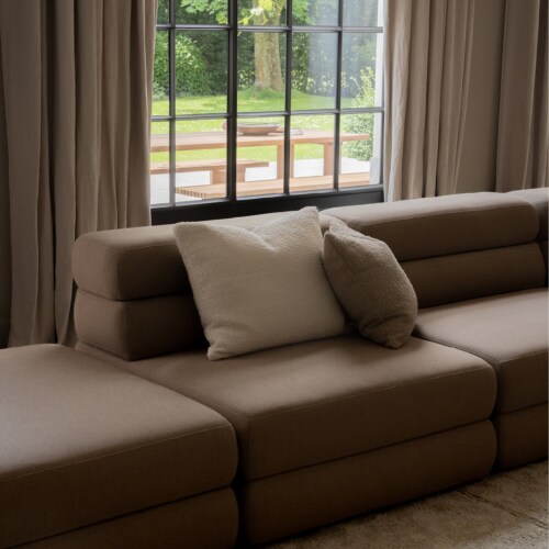Studio HENK Layer sofabank-Chaise lounge links-Middengrijs